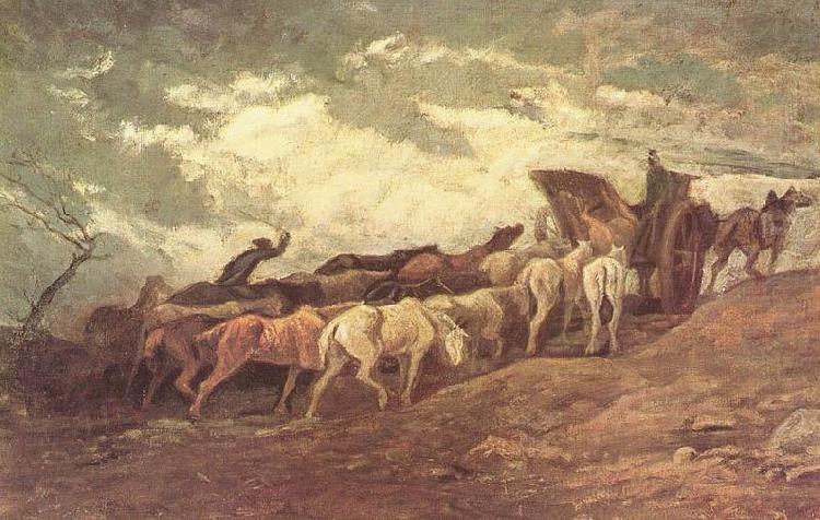 Honore Daumier Pferdezug china oil painting image